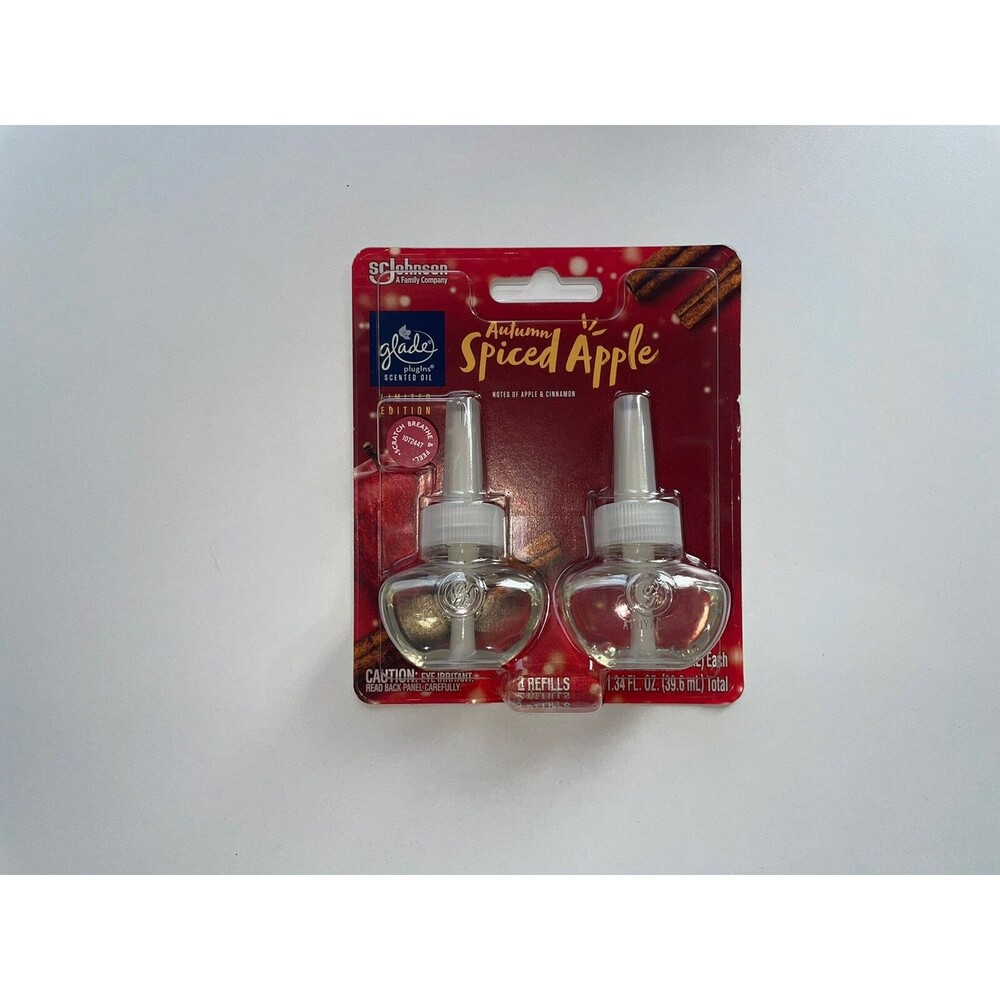 LIMITED EDITION Autumn Spiced Apple Glade PlugIns Scented Oil Refills 2pk